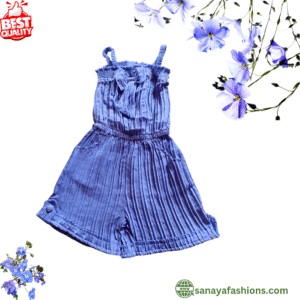 Premium Sleeveless Jumpsuit For Baby Girls By Sanaya Fashions Color In Blue