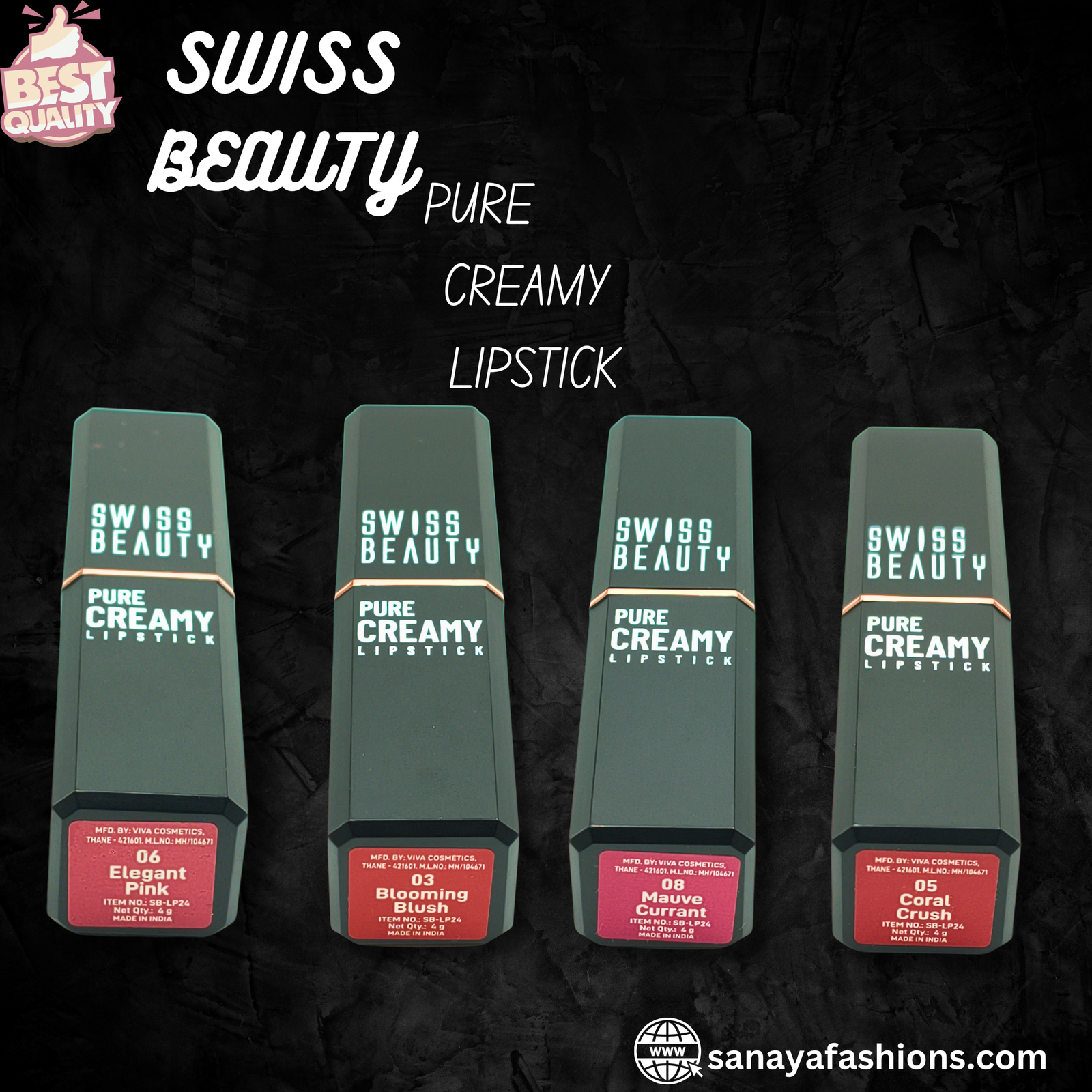 Swiss Beauty Pure Creamy Lipstick