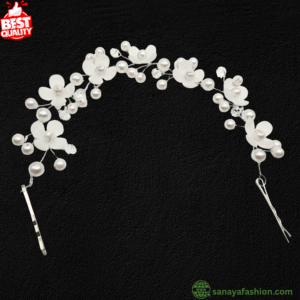 Premium Women & Girls Stylish Juda Bridal Brooch & Hair Pins Bun Clip By Sanaya Fashions Hair Accessories (White) Silver